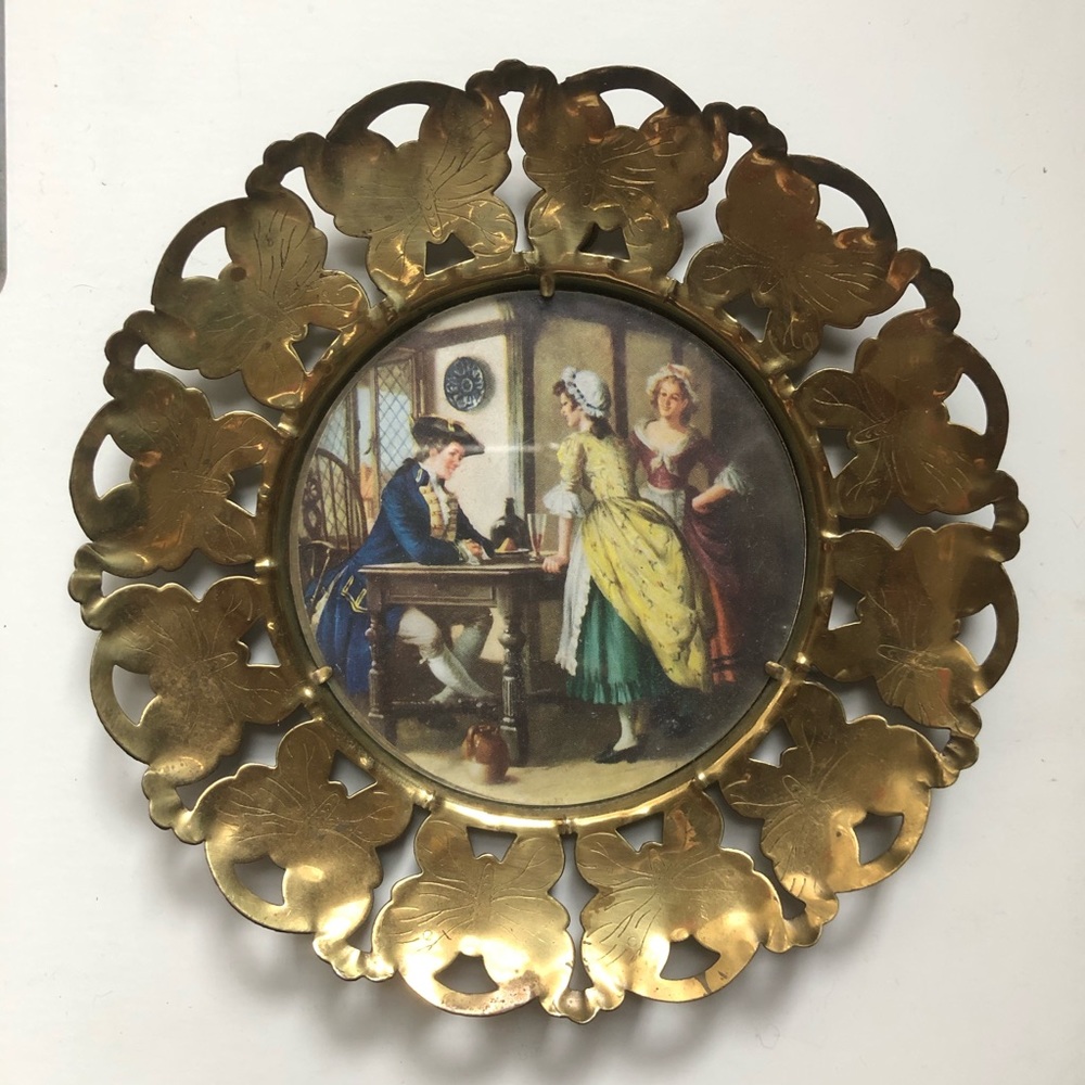 Vintage Brass Butterfly Frame